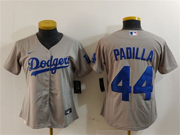 Vicente Los Angeles Dodgers gray jersey