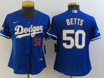 Mookie Betts Los Angeles Dodgers blue jersey