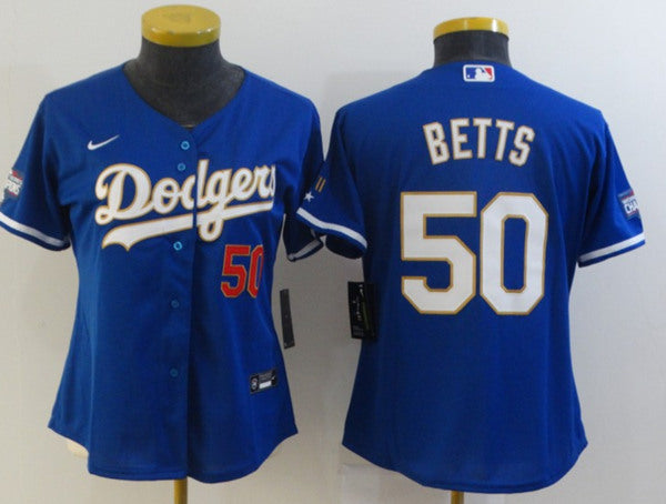 Mookie Betts Los Angeles Dodgers blue jersey