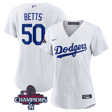 Mookie Betts Los Angeles Dodgers white jersey
