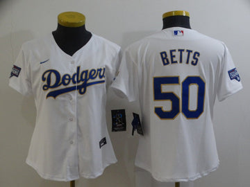 Mookie Betts Los Angeles Dodgers white jersey