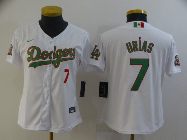 Julio Urias Los Angeles Dodgers white jersey