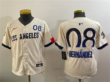 Enrique Hernandez Los Angeles Dodgers cream City Connect jersey