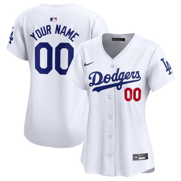 Custom Los Angeles Dodgers white Home jersey