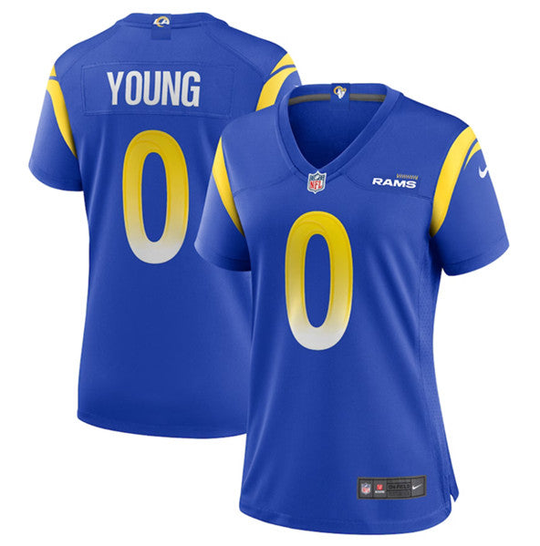Byron Young Los Angeles Rams blue Game jersey