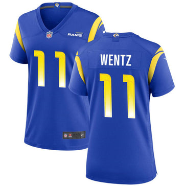 Carson Wentz Los Angeles Rams blue Game jersey