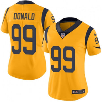 Aaron Donald Los Angeles Rams gold jersey