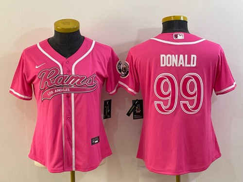 Aaron Donald Los Angeles Rams pink jersey