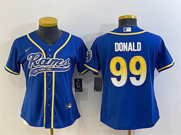 Aaron Donald Los Angeles Rams royal jersey
