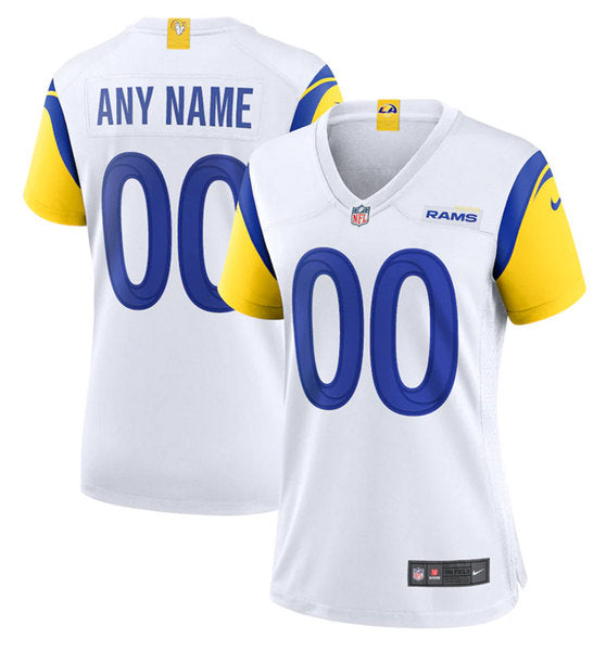 Custom Los Angeles Rams white jersey