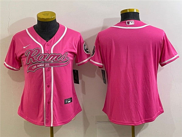 Custom Los Angeles Rams pink jersey