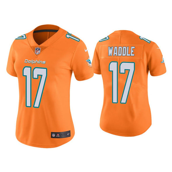 Jaylen Waddle Miami Dolphins orange jersey