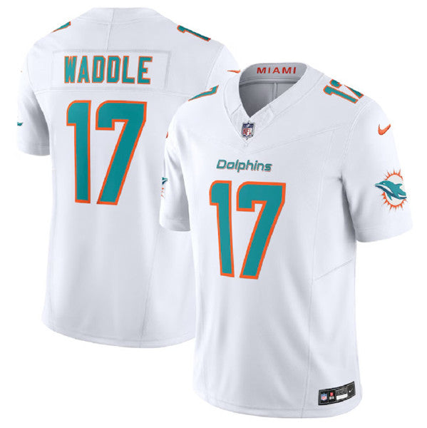 Jaylen Waddle Miami Dolphins white FUSE jersey