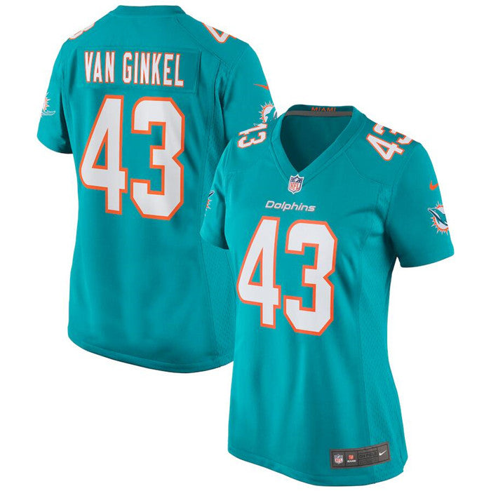 Andrew Van Ginkel Miami Dolphins aqua jersey