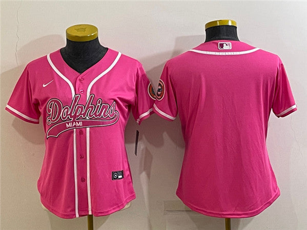 Custom Miami Dolphins pink jersey