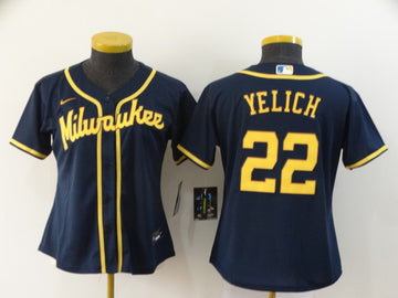 Christian Yelich Milwaukee Brewers black jersey