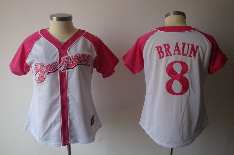 Ryan Braun Milwaukee Brewers pink Fashion jersey