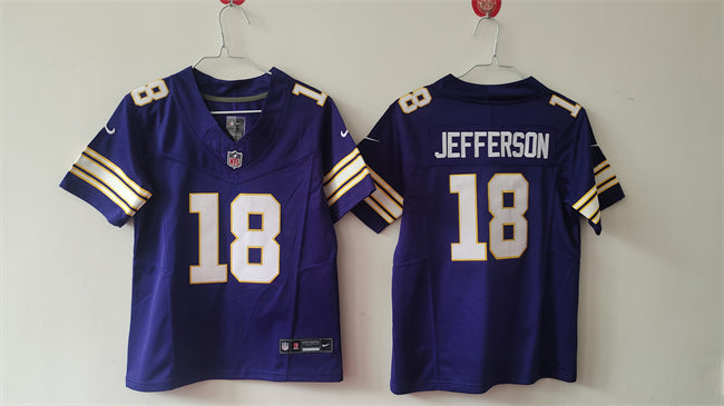 Justin Jefferson Minnesota Vikings purple FUSE jersey