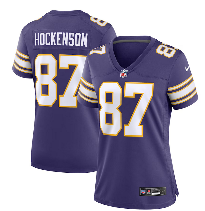 TJ Hockenson Minnesota Vikings purple Game jersey
