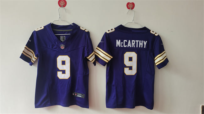 JJ McCarthy Minnesota Vikings purple FUSE jersey