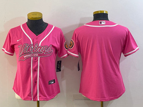 Custom Minnesota Vikings pink jersey