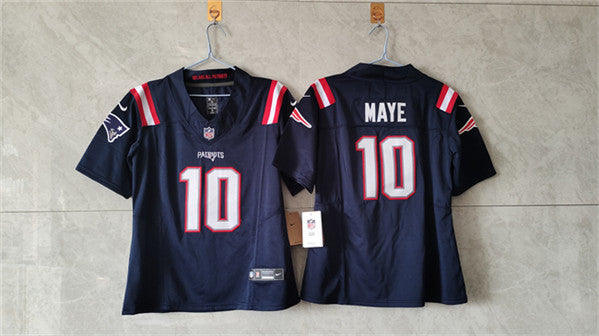 Drake Maye New England Patriots navy FUSE jersey