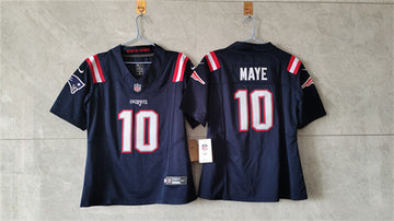Drake Maye New England Patriots navy FUSE jersey