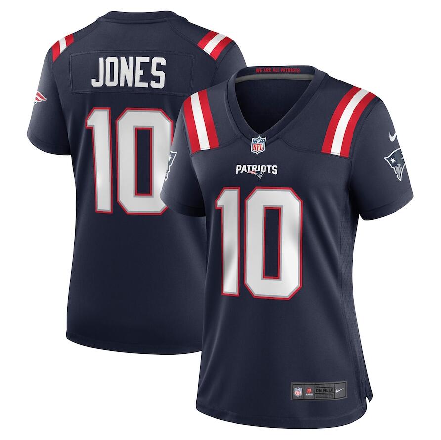 Mac Jones New England Patriots navy jersey