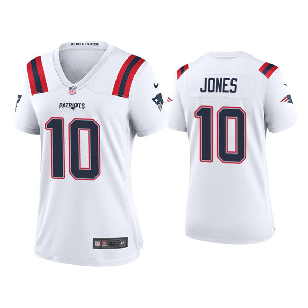 Mac Jones New England Patriots white jersey