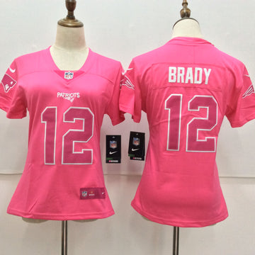 Tom Brady New England Patriots pink Fashion jersey