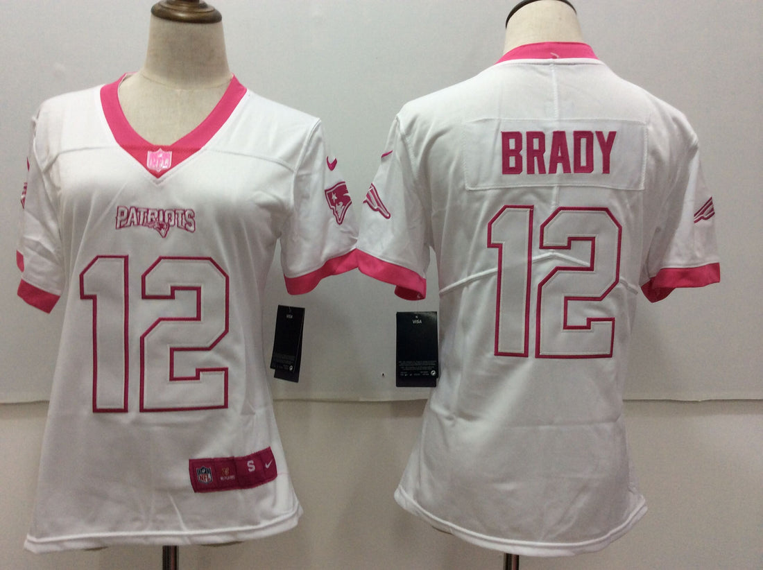Tom Brady New England Patriots white jersey
