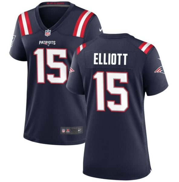 Ezekiel Elliott New England Patriots navy jersey