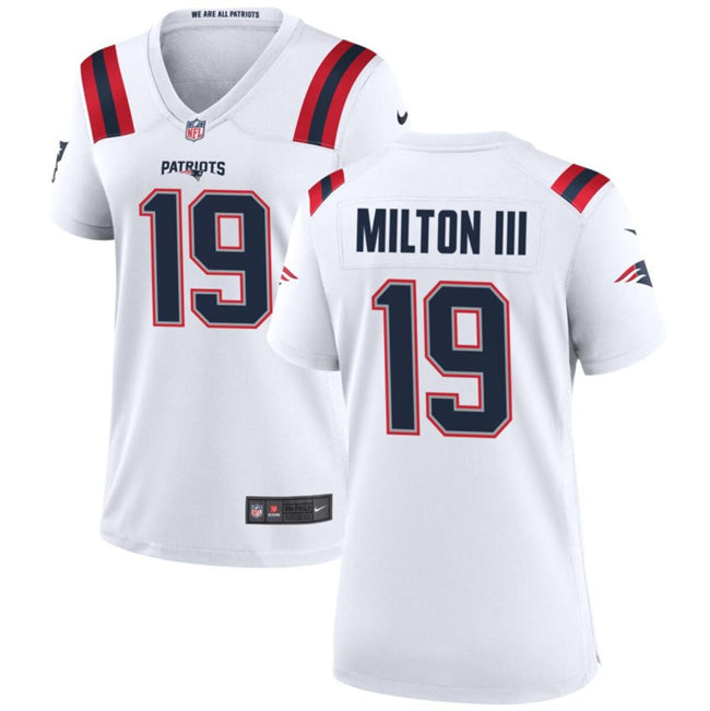 Joe Milton III New England Patriots white jersey
