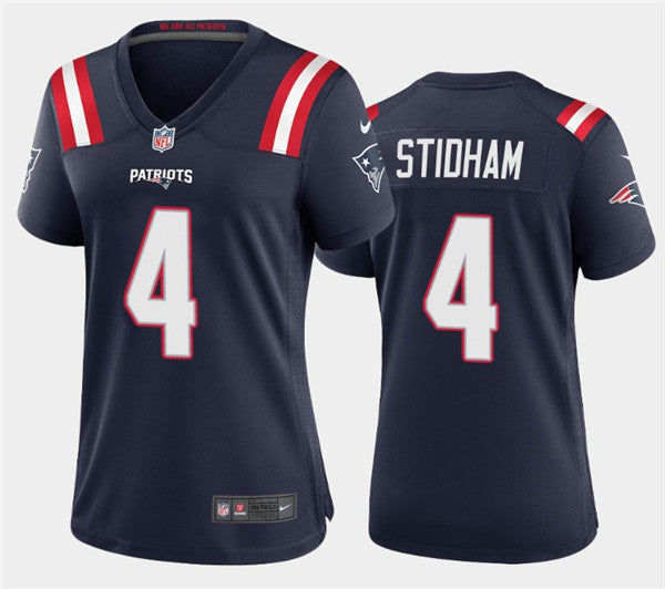 Jarrett Stidham New England Patriots navy jersey