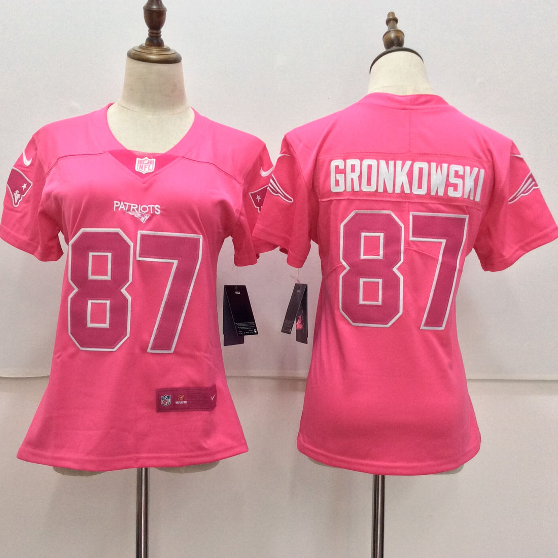 Rob Gronkowski New England Patriots pink Fashion jersey