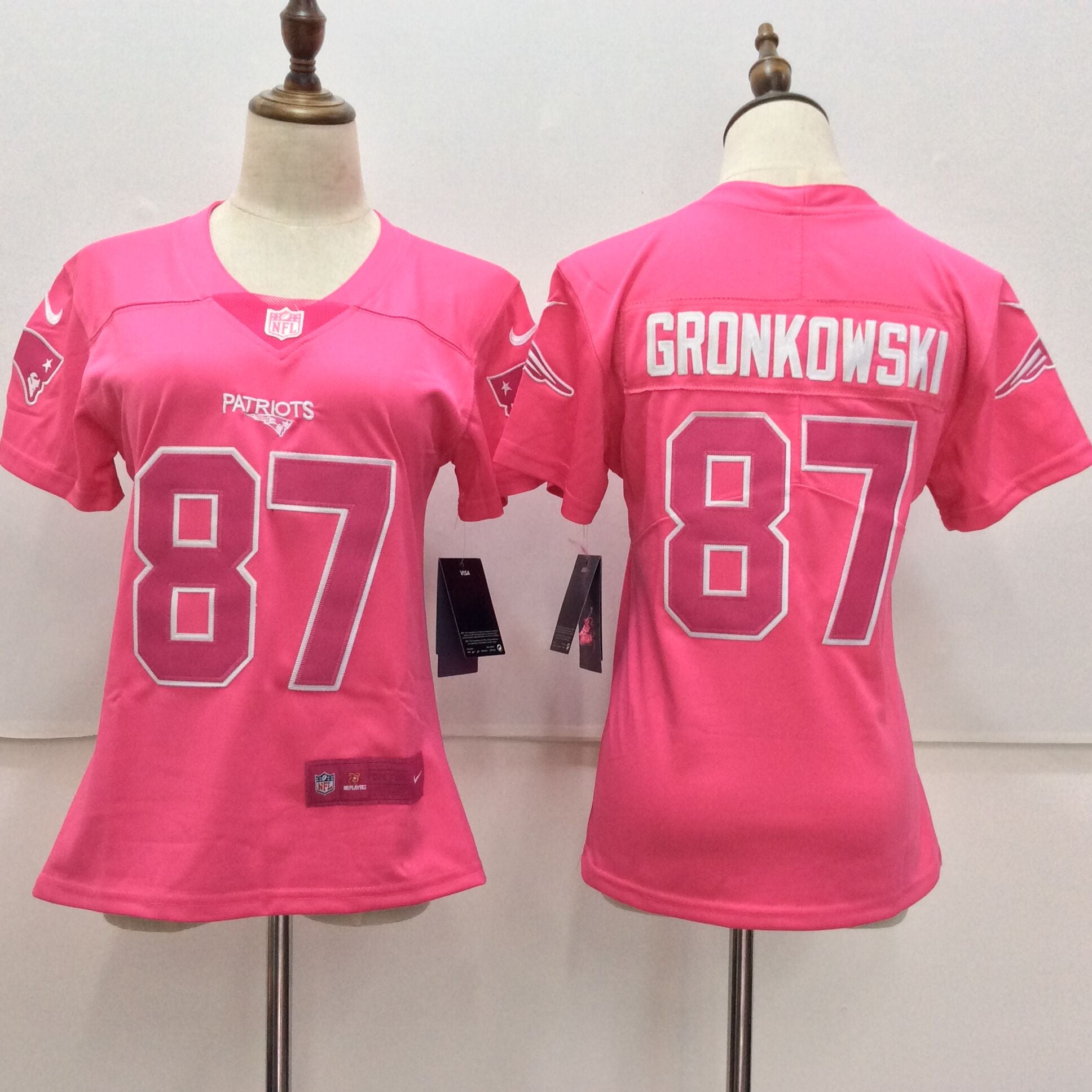 Rob Gronkowski New England Patriots pink Fashion jersey