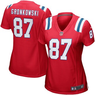 Rob Gronkowski New England Patriots red jersey