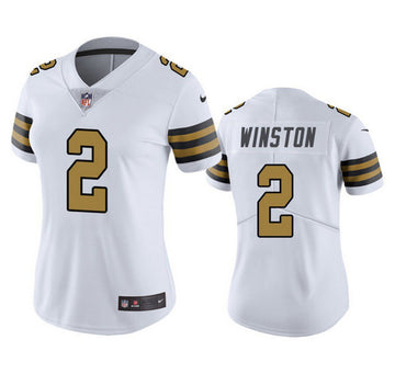 Jameis Winston New Orleans Saints white Color Rush jersey