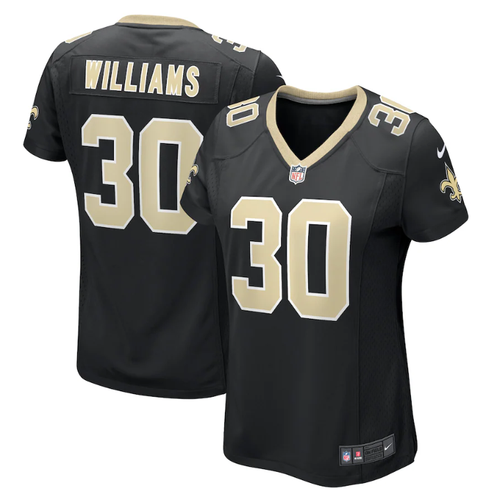 Jamaal Williams New Orleans Saints black Game jersey