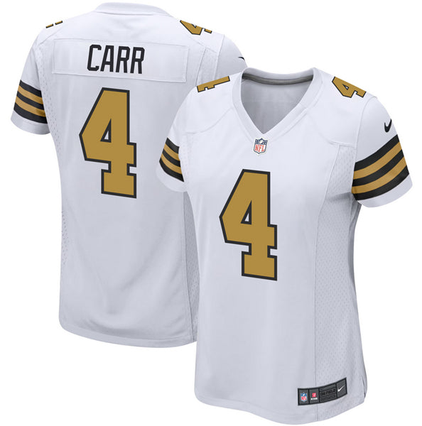 Derek Carr New Orleans Saints white Color Rush jersey