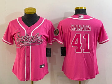 Alvin Kamara New Orleans Saints pink jersey