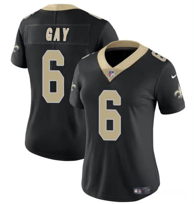 Gay New Orleans Saints black Game jersey