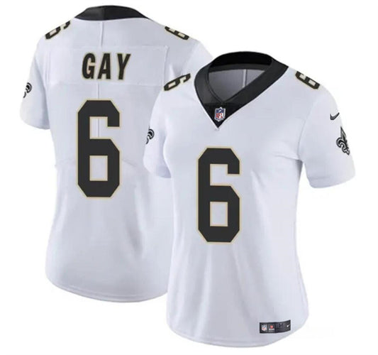 New Orleans Saints #6 Gay White Football Game Jersey