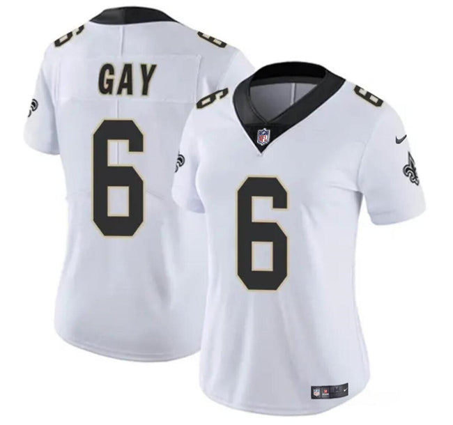 Gay New Orleans Saints white Game jersey