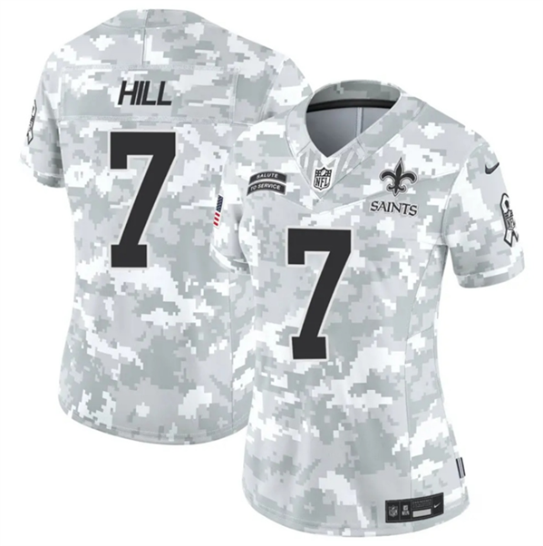 Taysom Hill Arctic New Orleans Saints camo Salute To Service jersey