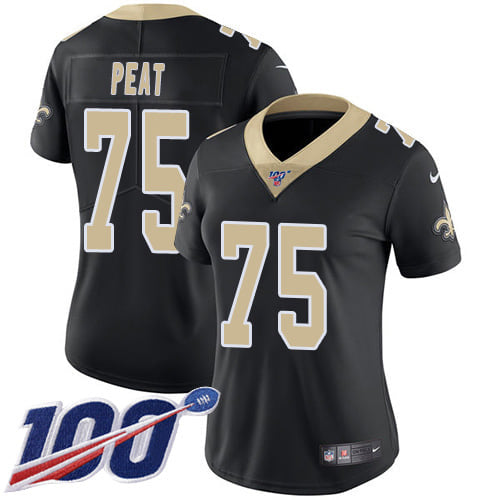 Andrus Peat New Orleans Saints black jersey