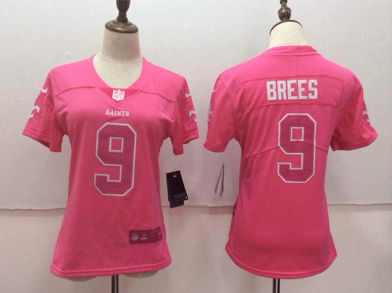 Drew Brees New Orleans Saints pink Fashion jersey