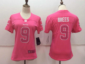 Drew Brees New Orleans Saints pink Fashion jersey