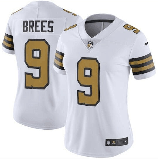 Drew Brees New Orleans Saints white Color Rush jersey