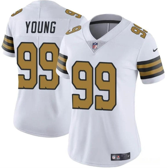 Chase Young New Orleans Saints white Color Rush jersey